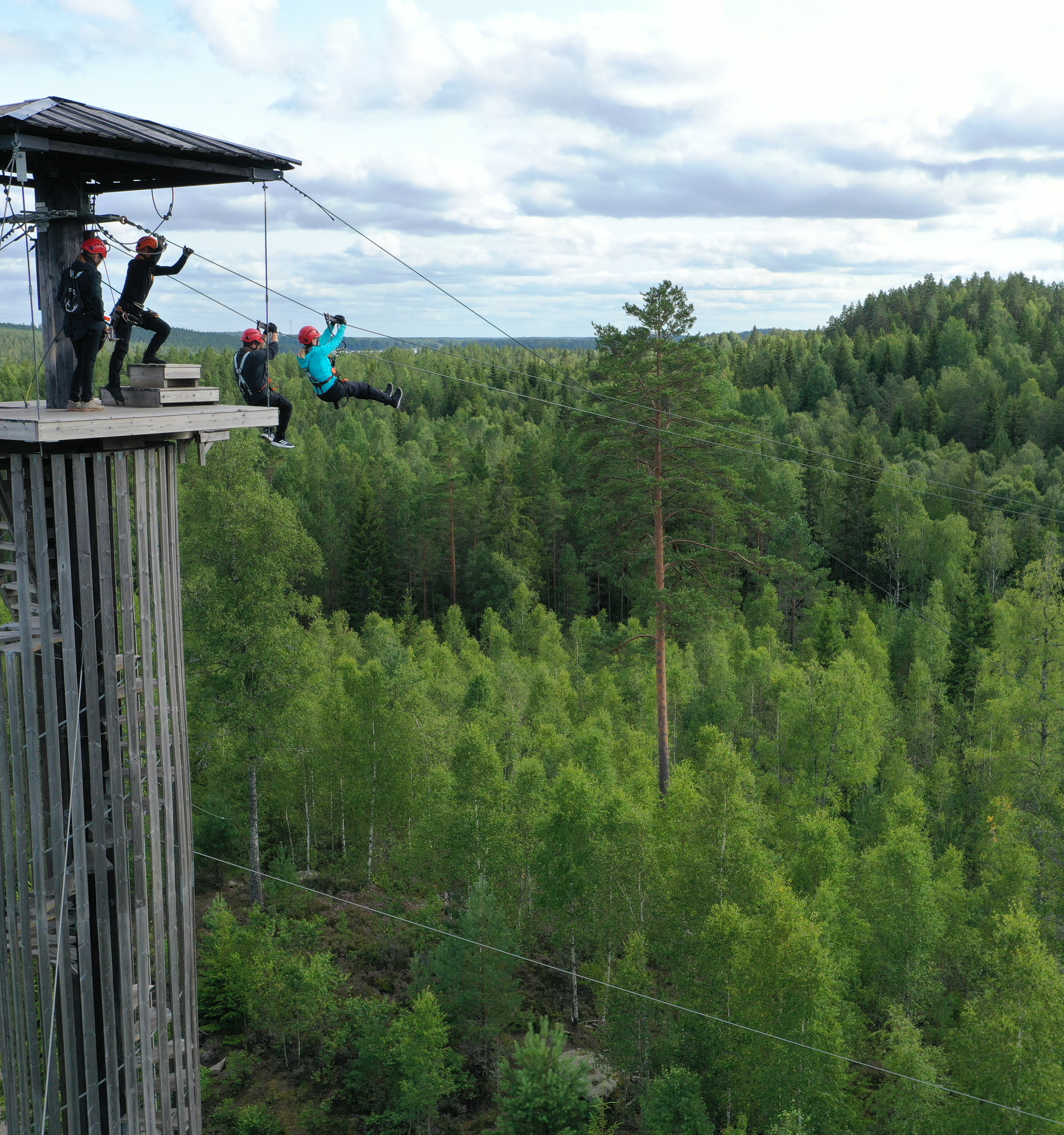 Zipline-guide med zippare